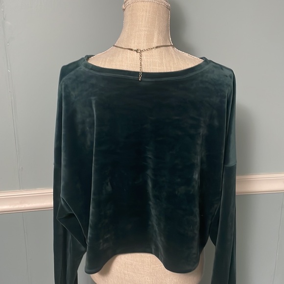 Size XXL Wild Fable, velvet, forest green, long sleeve top, lightweight - Picture 2 of 3